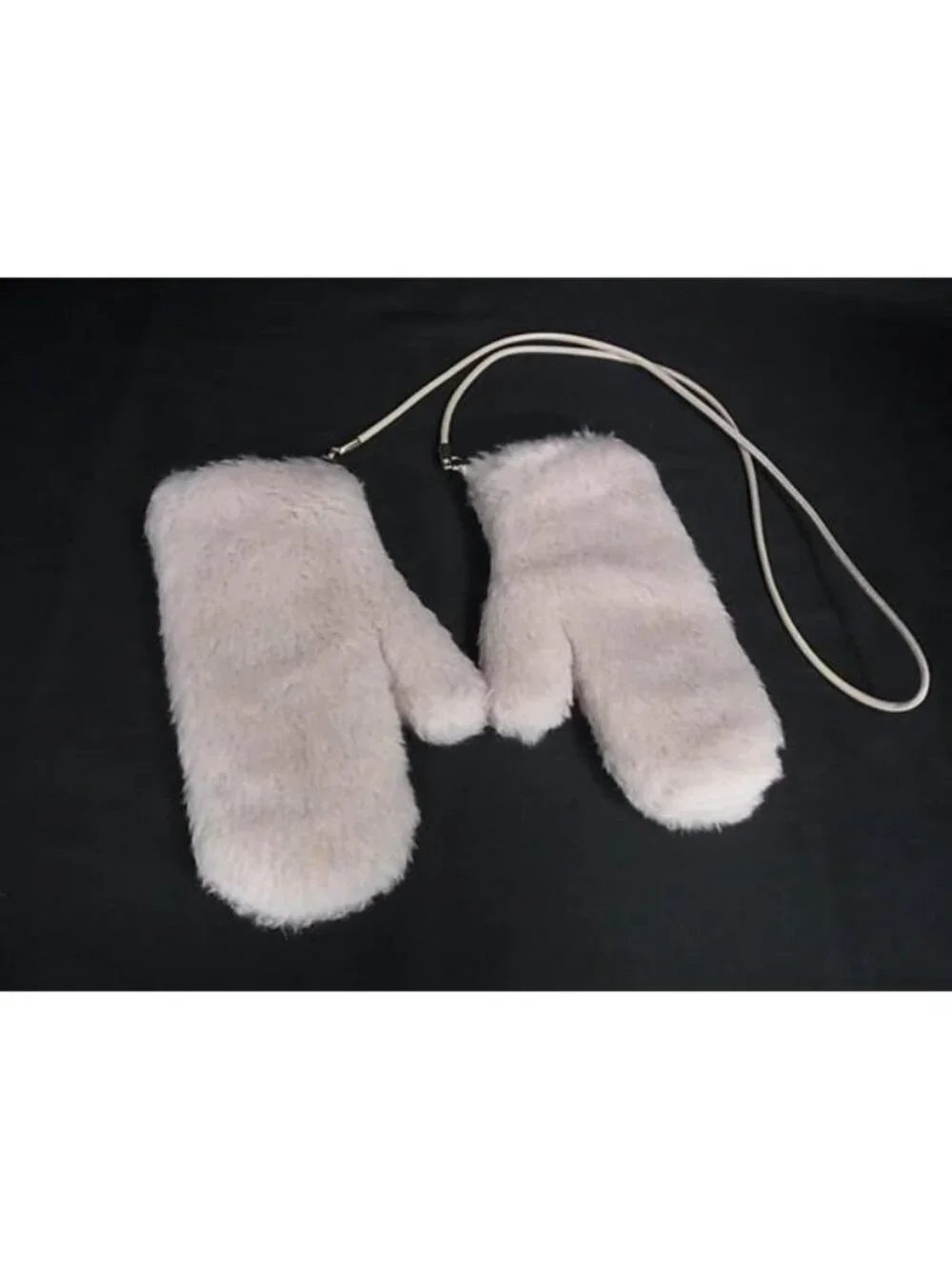 Max Mara Teddy Bear Alpaca Wool Fur Mittens ML Light Beche Gloves